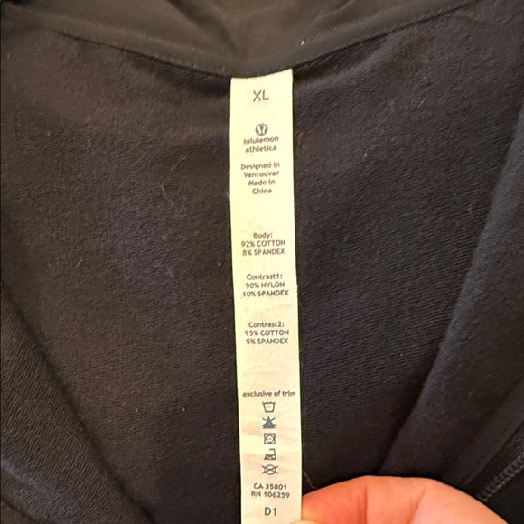 Lululemon Athletica Black Cotton Blend Jacket - Picture 2 of 3